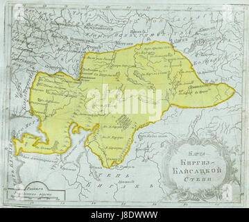 Carte des steppes kazakhes (1792 Petit atlas) Banque D'Images