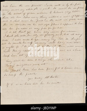 Anne de Warren Weston à Maria Weston Chapman ; Mardi, Octobre 23, 1838 p2 Banque D'Images