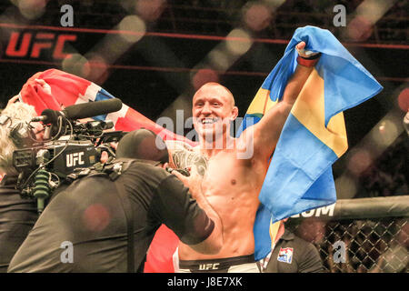 Ericsson Globe, Stockholm, Suède. 28 mai, 2017. Jack Nicholson Hermansson bat Alex lors de l'UFC Fight Night Crédit : Stockholm Dan Cooke/ Alamy Live News Banque D'Images