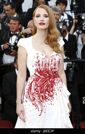 Cannes, Frankreich. 28 mai, 2017. Jessica Chastain participant à la fermeture du centre de nuit du 70e Festival du Film de Cannes au Palais des Festivals le 28 mai 2017à Cannes, France | Verwendung weltweit/alliance photo Credit : dpa/Alamy Live News Banque D'Images