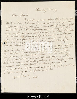 Anne de Warren Weston à Maria Weston Chapman ; Jeudi, Octobre 25, 1838 p1 Banque D'Images