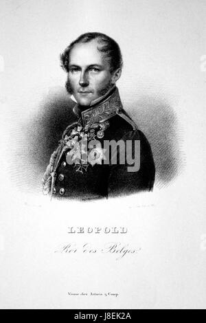 Léopold I. von Belgien Litho 02 Banque D'Images