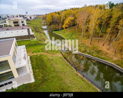 Pays moderne maisons en construction Banque D'Images