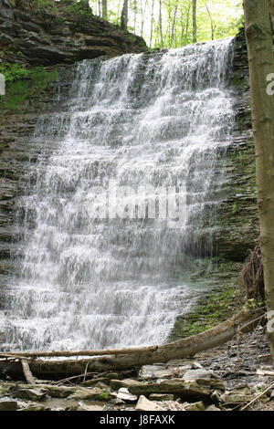 Série de cascades d'un sentier de randonnée à Saint Catharines. L'Ontario, Canada Banque D'Images