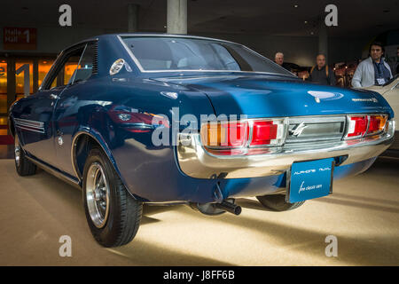 Voiture de sport Toyota Celica Coupé 1600 GT, 1974. Vue arrière. Plus grand d'Europe Exposition de voitures classiques 'RETRO' classiques Banque D'Images