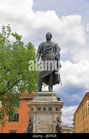 Monument au général Manfredo Fanti, Piazza di San Marco, Florence, Toscane, Italie, Europe. Banque D'Images