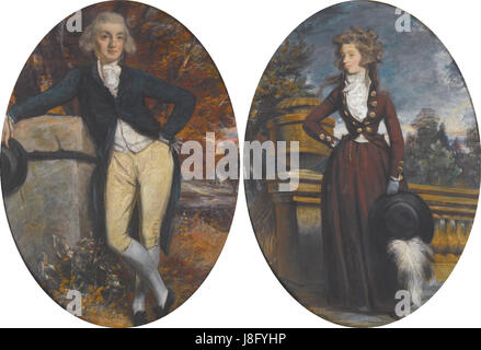 John Savile, 2e comte de Bawtry et Lifford, et sa femme Elizabeth, par Daniel Gardner Banque D'Images