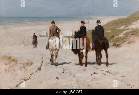 Matin, balade le long de la plage, par Anton Mauve Banque D'Images