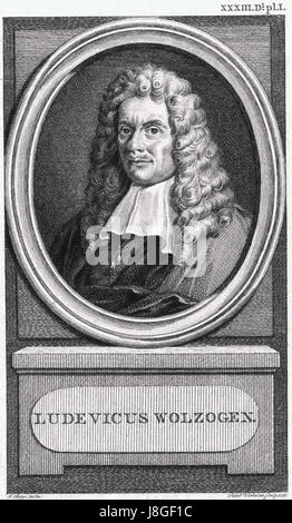 Jacobus Buys et Reinier Vinkeles pour Jacobus Kok Vaderlands Woordenboek Portrait d'Ludevicus VUMCC Wolzogen01 SPKK G00899 Banque D'Images