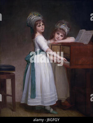 Maria et Catherine, filles de Edward Thurlow, 1er baron Thurlow, par George Romney Banque D'Images