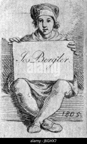 Ex Libris Josef Bergler 1805 Banque D'Images