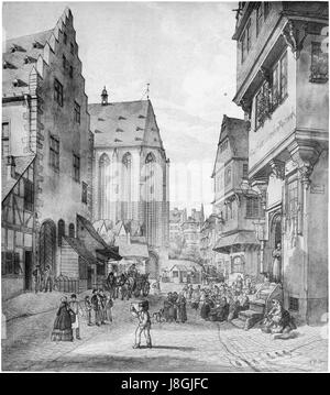 Frankfurt Am Main Peter Becker BAAF 003 Platz an der Stadtwaage und am Roseneck 1860 Banque D'Images