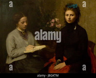 Henri Fantin Latour (1836) 1904 Het lezen (1870) Lisbonne Museu Calouste Gulbenkian 21 10 2010 13 52 45 Banque D'Images