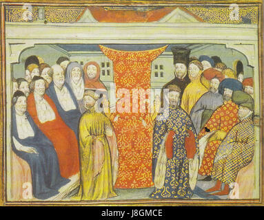 La prétention d'Henry Bolingbrokeâ€™ au trône d'Angleterre à la fin du XIVe siècle fut un moment charnière de l'histoire anglaise. Ses actions ont conduit au renversement de Richard II et à sa propre ascension éventuelle sur le trône sous le nom de Henri IV Banque D'Images