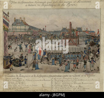 Exécution de Robespierre pleine Banque D'Images