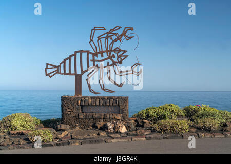 Symbole de la SLA Krebs, Jameos del Agua, Haria, Insel Lanzarote, Kanarische Inseln, Spanien | symbole crabe, Jameos del Agua, Haria, Lanzarote, Canary Island Banque D'Images