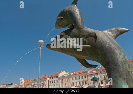 La ville de Mali Losinj Croatie un jour d'été Banque D'Images