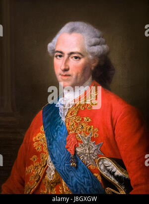 Portrait du roi Louis XV de France (1710-1774) par Francois-Hubert Drouais, huile sur toile, 1773 Banque D'Images