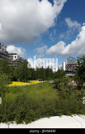 Le jardin de l'île Seguin, Ile Seguin, Rives de Seine. Jardins de l'Ile Seguin. Banque D'Images