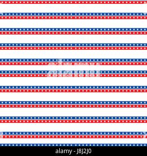 Date de l'indépendance d'Amérique seamless pattern. 4e juillet contexte sans fin. USA national maison de répéter la texture avec des étoiles. Vector illustration. Illustration de Vecteur