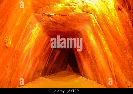 Intérieur de la mine de sel de Khewra, Khewra, Punjab, Pakistan Banque D'Images