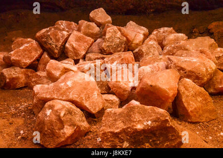 Intérieur de la mine de sel de Khewra, Khewra, Punjab, Pakistan Banque D'Images