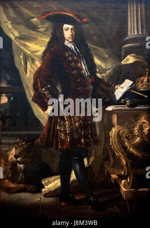 Charles VI, Empereur romain germanique (1685-1740). Portrait, 1706/11 par le peintre italien Francesco Solimena (1657-1747). Musée national de Capodimonte. Naples. L'Italie. Banque D'Images