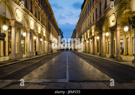 Torino, Via Roma Banque D'Images