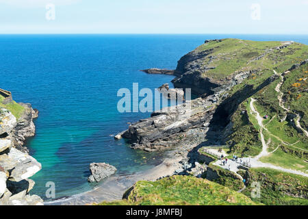 La côte au nord de tintagel en Cornouailles, Angleterre, Grande-Bretagne, Royaume-Uni, Banque D'Images