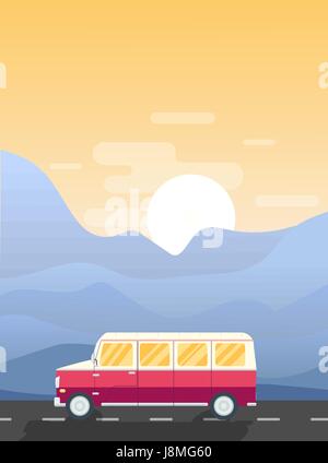 Road Trip Vector illustration Illustration de Vecteur