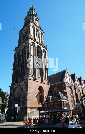 L'église Martini et tour à groningen Pays-Bas Banque D'Images