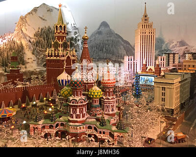 Moscou, RedSquare, Gulliver's Gate Miniatures Galerie dans Times Square, NYC, USA Banque D'Images