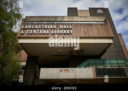 Swinton Bibliothèque et l'hôtel de Lancastre dans un bâtiment moderniste , Salford, Manchester, Banque D'Images