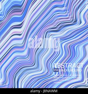 Vector background. lignes déformées Bandes souples comme la soie torsadée volumétrique formant des plis. Rayures colorées (largeur variable avec ombres et lumières. Vector illustration Illustration de Vecteur