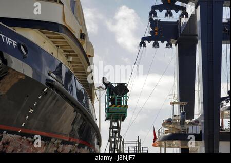 Viareggio (Toscane, Italie), les chantiers navals Banque D'Images