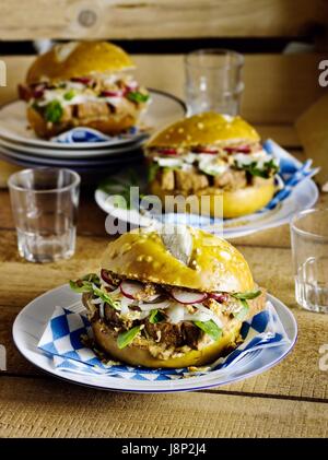 Burger bavarois Banque D'Images