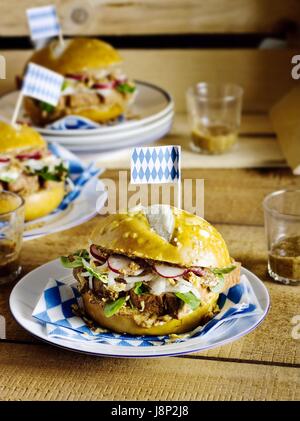 Burger bavarois Banque D'Images