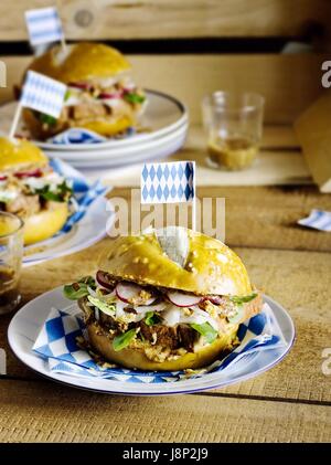 Burger bavarois Banque D'Images