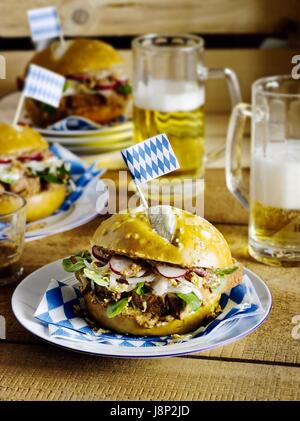 Burger bavarois Banque D'Images