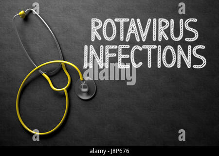 Les infections à rotavirus sur tableau. 3D Illustration. Banque D'Images