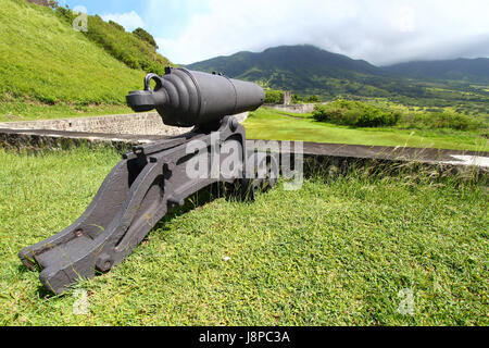 Cannon, soufre, Brimstone, base, historique, Hill, un parc national, une forteresse, Banque D'Images