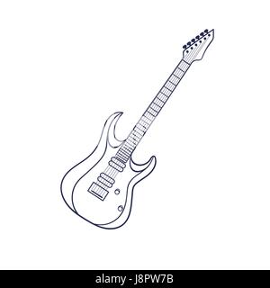 Guitare électrique rock Illustration de Vecteur