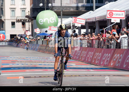 Milano, Italie 28 mai 2017. La dernière étape du 100e TOUR D'Italie. Tom Dumoulin remporte le 100e Giro d'Italia Banque D'Images