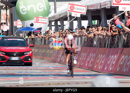 Milano, Italie 28 mai 2017. La dernière étape du 100e TOUR D'Italie. Tom Dumoulin remporte le 100e Giro d'Italia Banque D'Images