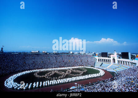 La cérémonie d'ouverture des Jeux Olympiques d'été de 1984, Los Angeles, CA Banque D'Images