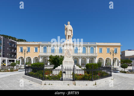 Place Solomos et à l'île de Zakynthos Grèce Banque D'Images