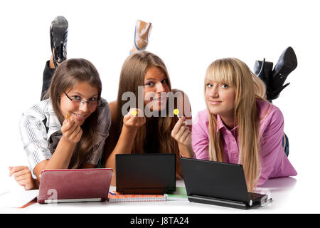 Conversation, parler, parler, parle, parle, parle, parle, chat, jocrisses, Banque D'Images