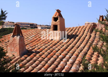 Les toitures en Sardaigne Banque D'Images