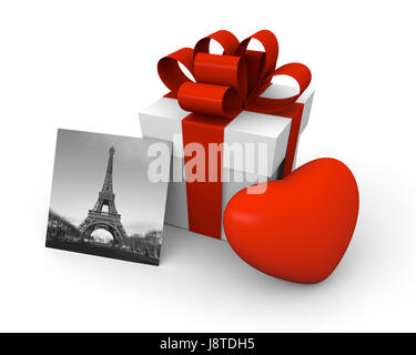 Présent, Jour de Valentines, imaginer, l'amour, dans l'amour, est tombé en amour, le coeur, Banque D'Images