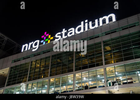 Le GRN Stadium de nuit, Houston, Texas, USA. Banque D'Images